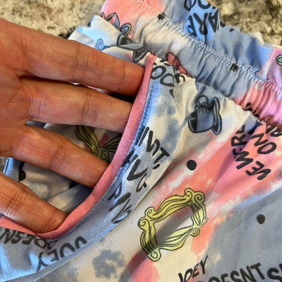 M Friends Women Sleepwear Pink Tie Dye Elastic Waist Drawstring Pajama Pants 8 - Picture 4 of 10